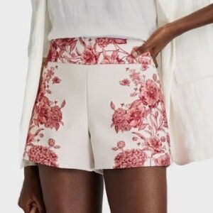 Alice + Olivia Floral High Waist Shorts